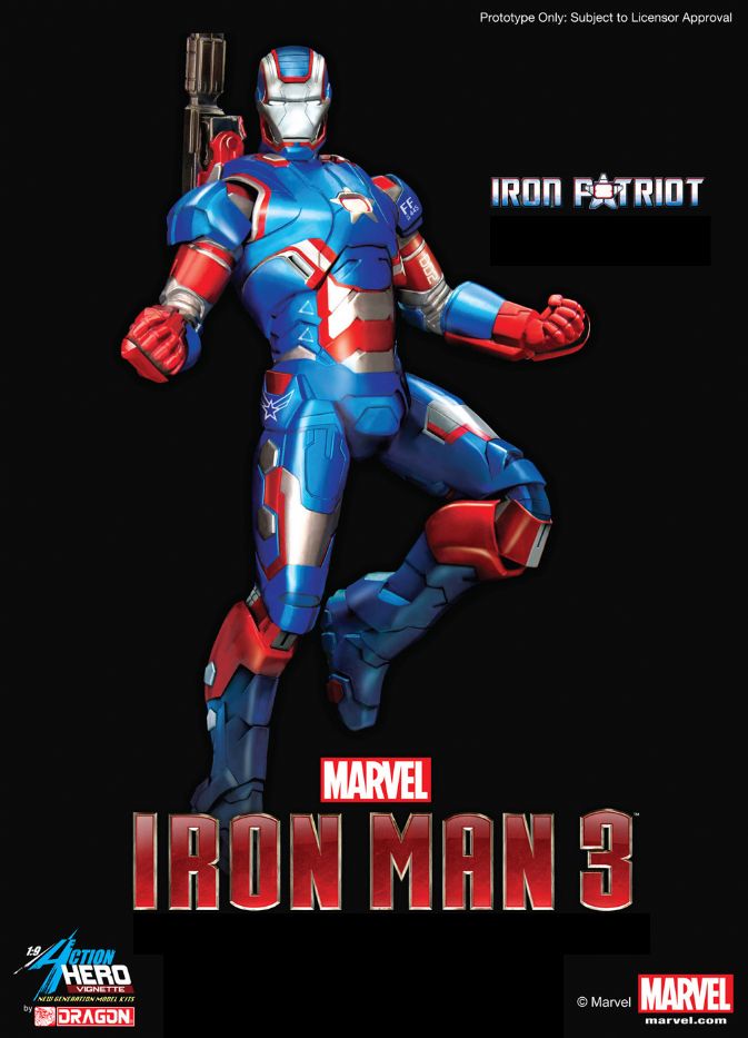 38114 - 1/9 Iron Man 3 - Iron Patriot - Action Hero Vignette