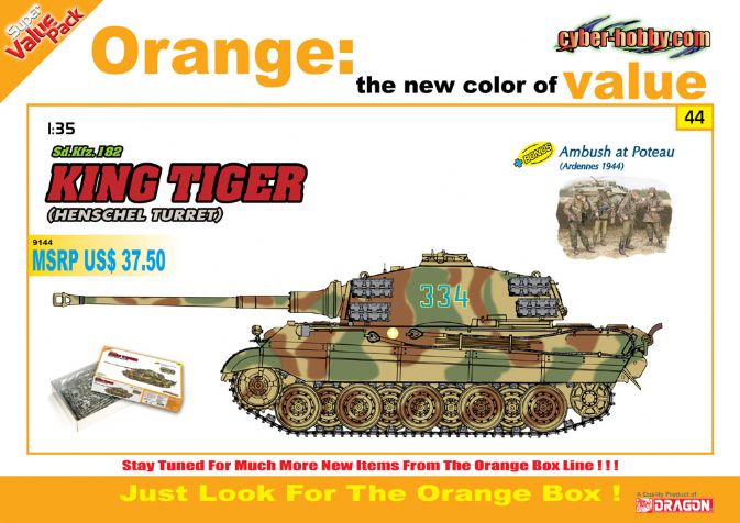 9144 - 1/35 Sd.Kfz.182 King Tiger (Henschel Turret) - Cyber-Hobby