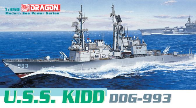 DDG-993 Dragon 1014 1/350 SCALE model USS KIDD 2019 NEW