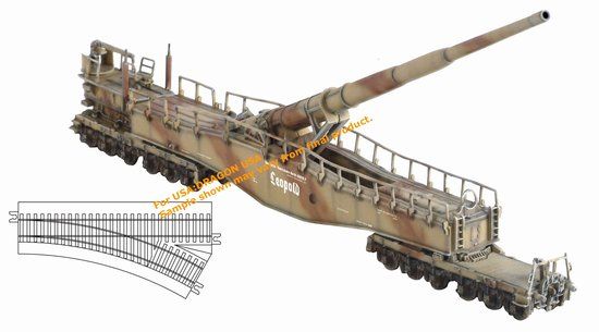 14504 - 1/144 German Railway Gun 28cm K5(E) 'Leopold' + Artillery 