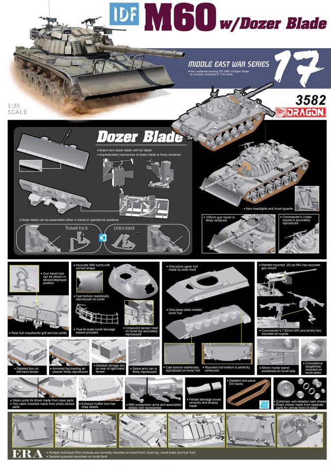 Dragon 3582 IDF M60 Dozer Blade for sale online 