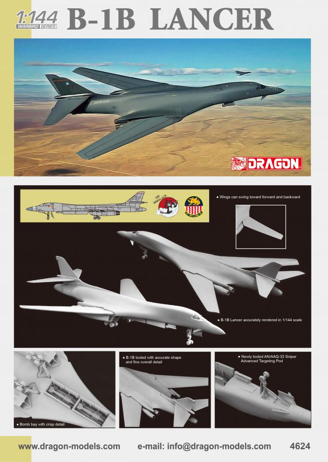 4624 1 144 B 1b Lancer Dragon Plastic Model Kits