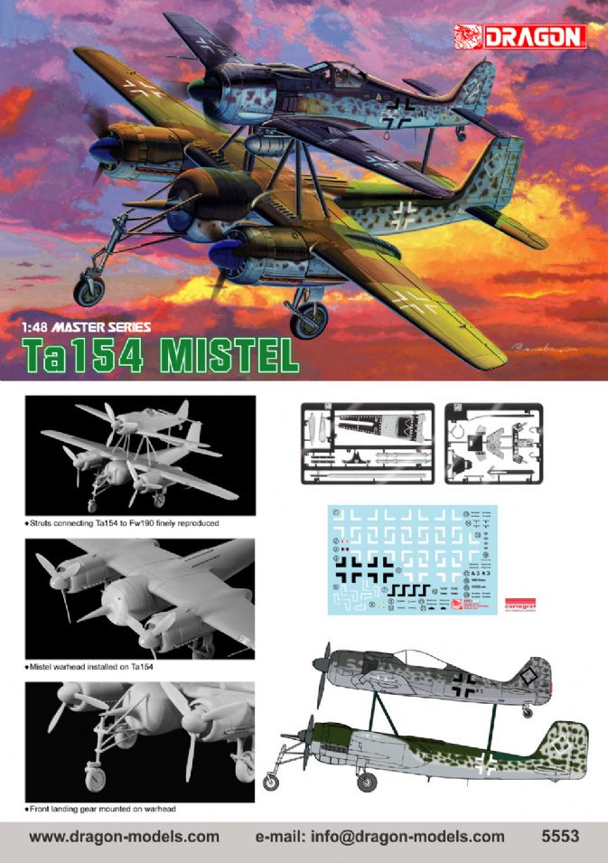 5553 - 1/48 Ta154 Mistel - Dragon Plastic Model Kits