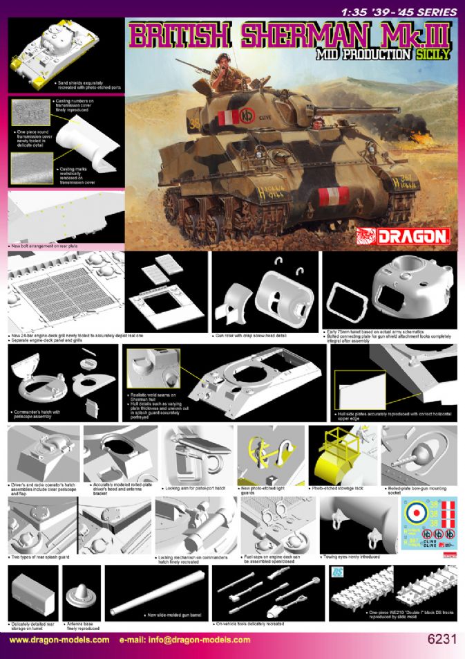 Details about   Stenciling templates for Dragon kits Sherman M2/M3  1/35 Mars Models # 35028 