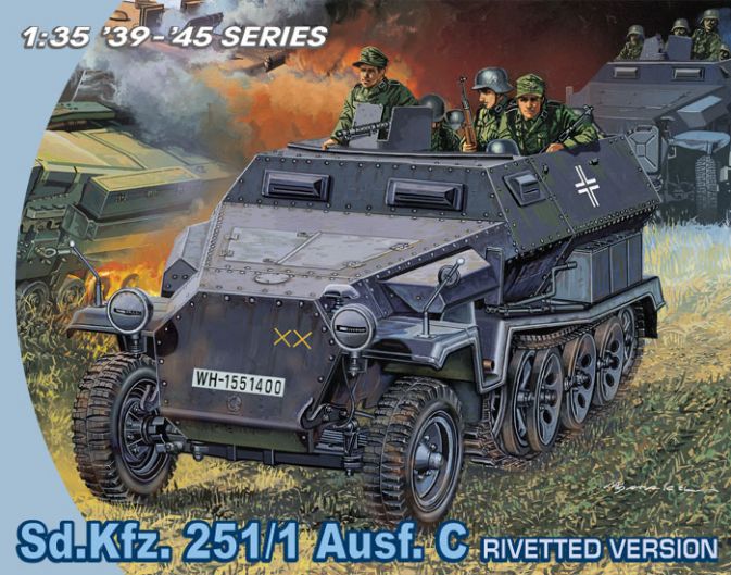 251 Ausf kfz C Model Kit Dragon 1//35 6187 Sd
