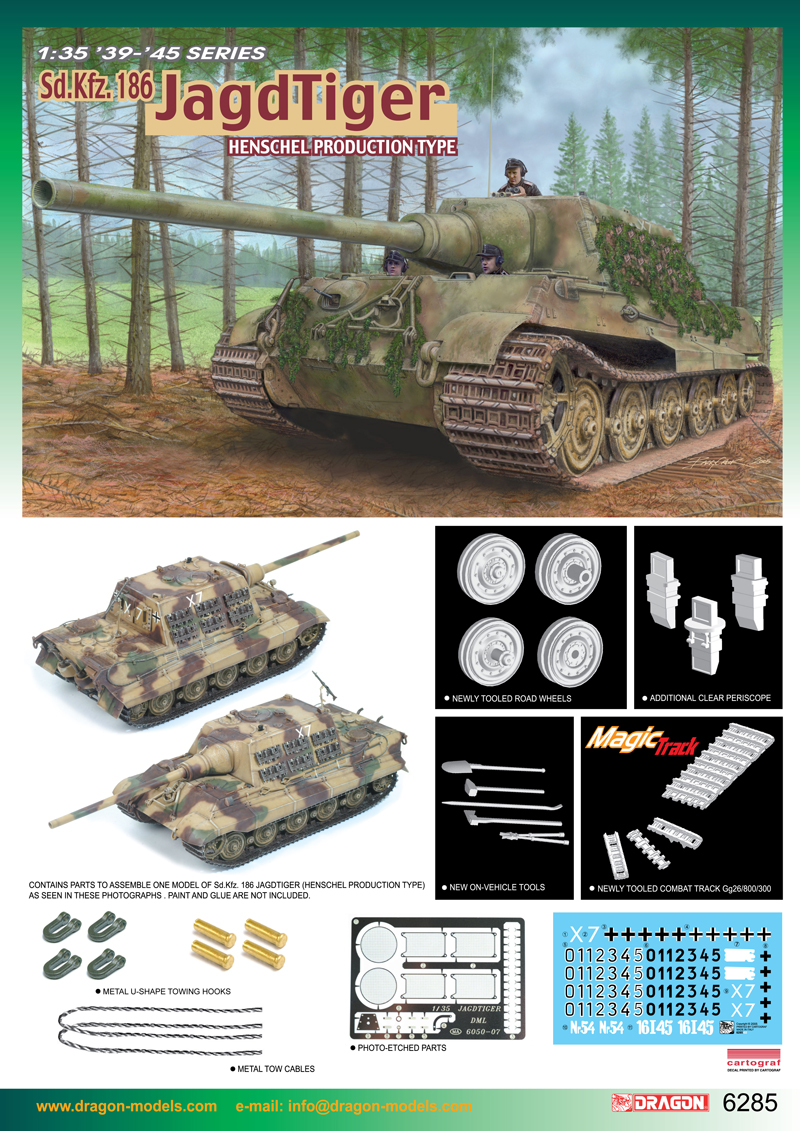 6285 - 1/35 Sd.Kfz.186 Jagdtiger Henschel Production - Dragon