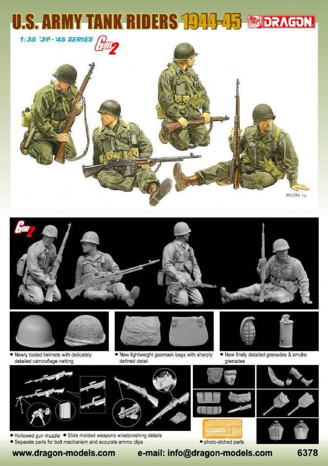 DRAGON 1/35 Modern Soldier and Tank Crew Figures 