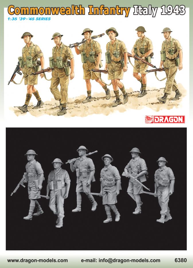 6380 - 1/35 Commonwealth Infantry (Italy 1943-44) - Dragon Plastic