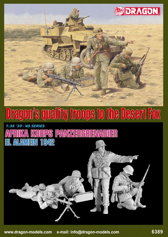 Dragon 6063 1/35 WWII German Afirca Corps Infantry 2019 4 Figures