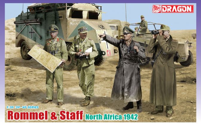 6723 - 1/35 Rommel & Staff, North Africa 1942 - Dragon Plastic 