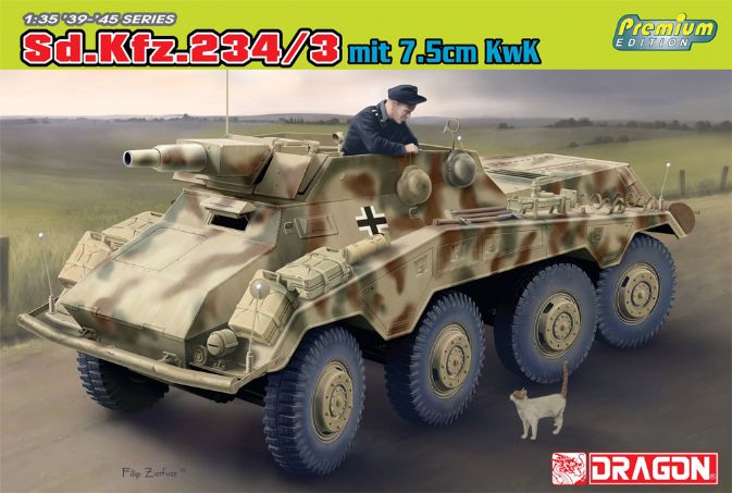 6786 - 1/35 Sd.Kfz.234/3 mit 7.5cm KwK - Dragon Plastic Model Kits