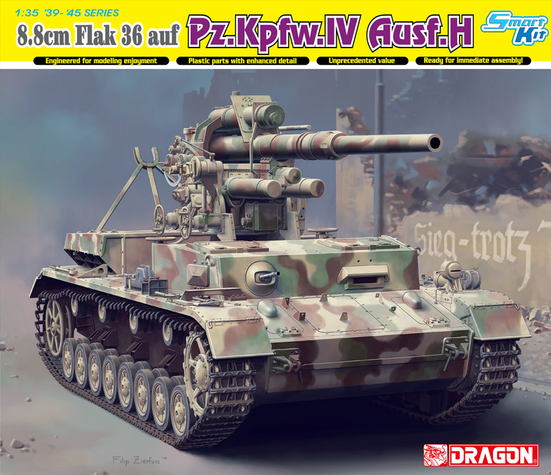 6829 - 1/35 88mm FlaK 36 auf Pz.Kpfw.IV Ausf.H (Smart Kit