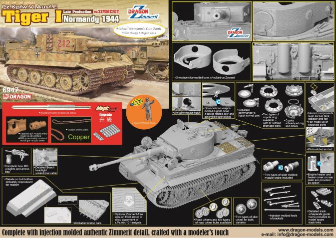 6947 - 1/35 Tiger I Late Production w/Zimmerit (Normandy