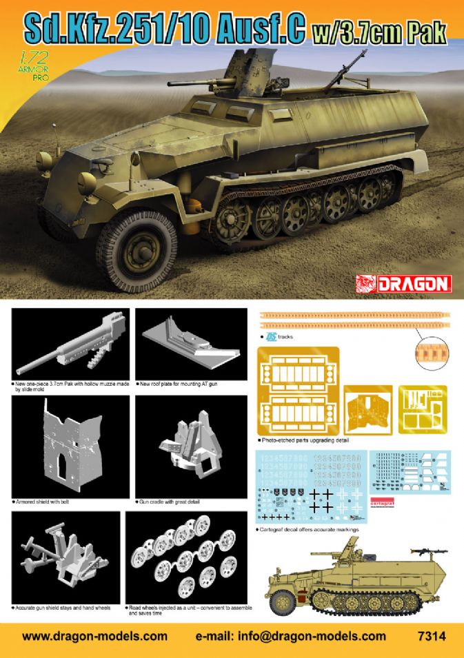 No Kfz Eastern Front 1943 Dragon Armor 1:72 Sd Ausf D 251/10 60301 
