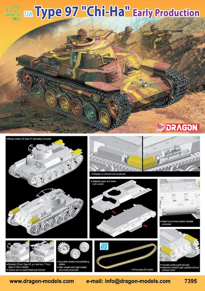 Details about   Dragon Armor IJA Type 97 Chi-Ha 1:72 Late Production 