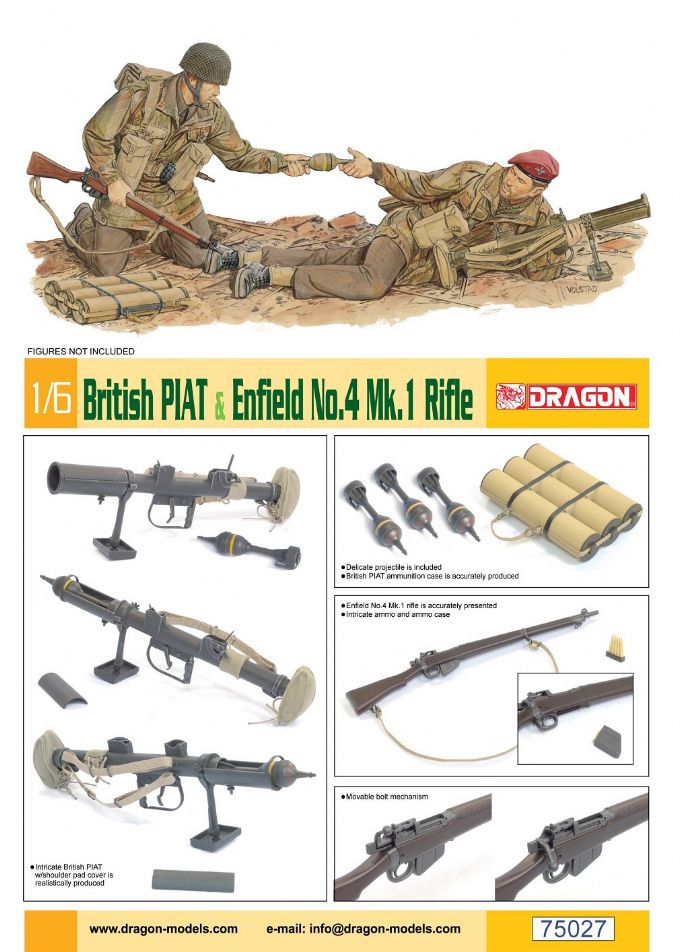 75027 - 1/6 British PIAT & Enfield No.4 Mk.I Rifle - Dragon