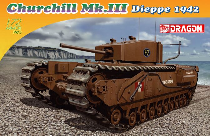 Dragon 1/72 Churchill MkIII Tank 1st Canadian Army Dieppe 1942 60418 